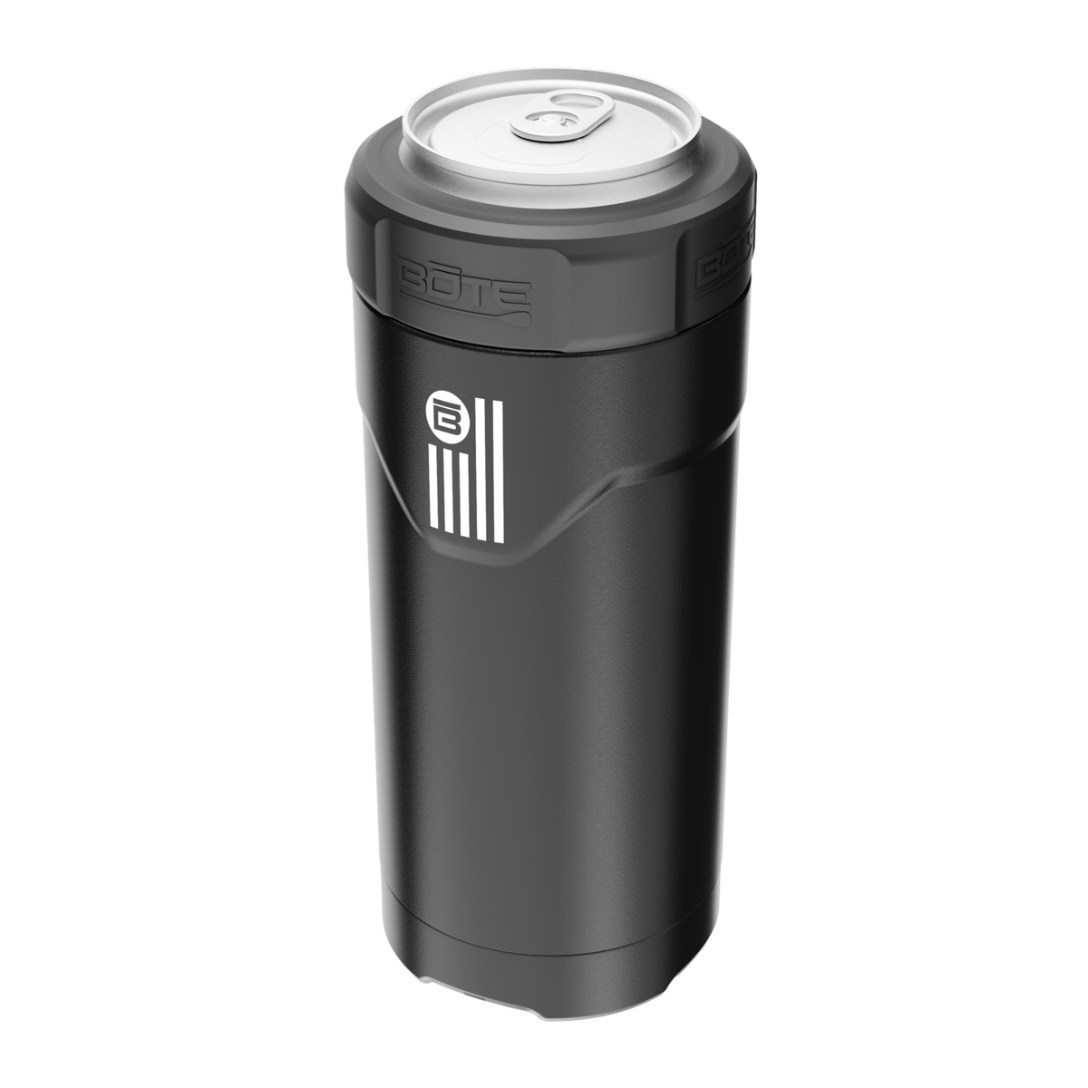 BOTE MAGNEPOD KOOZIE SLIM 12OZ 2023 BLACK BOTE NATION